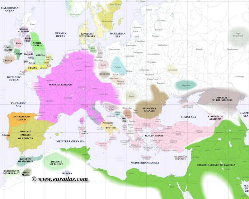 L'Europe en 800, www.euratlas.com
