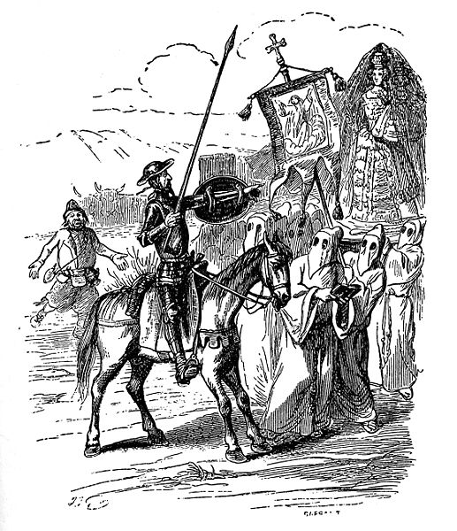Don Quichotte reprsent par Gustave Dor (1848), Grandville: Illustration du Don Quijote (1. Buch, 52. Kapitel), 1848